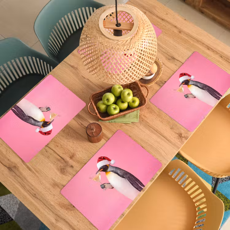 Placemat - 6 stuks - Pinguïn - Kerst - Feest — 4