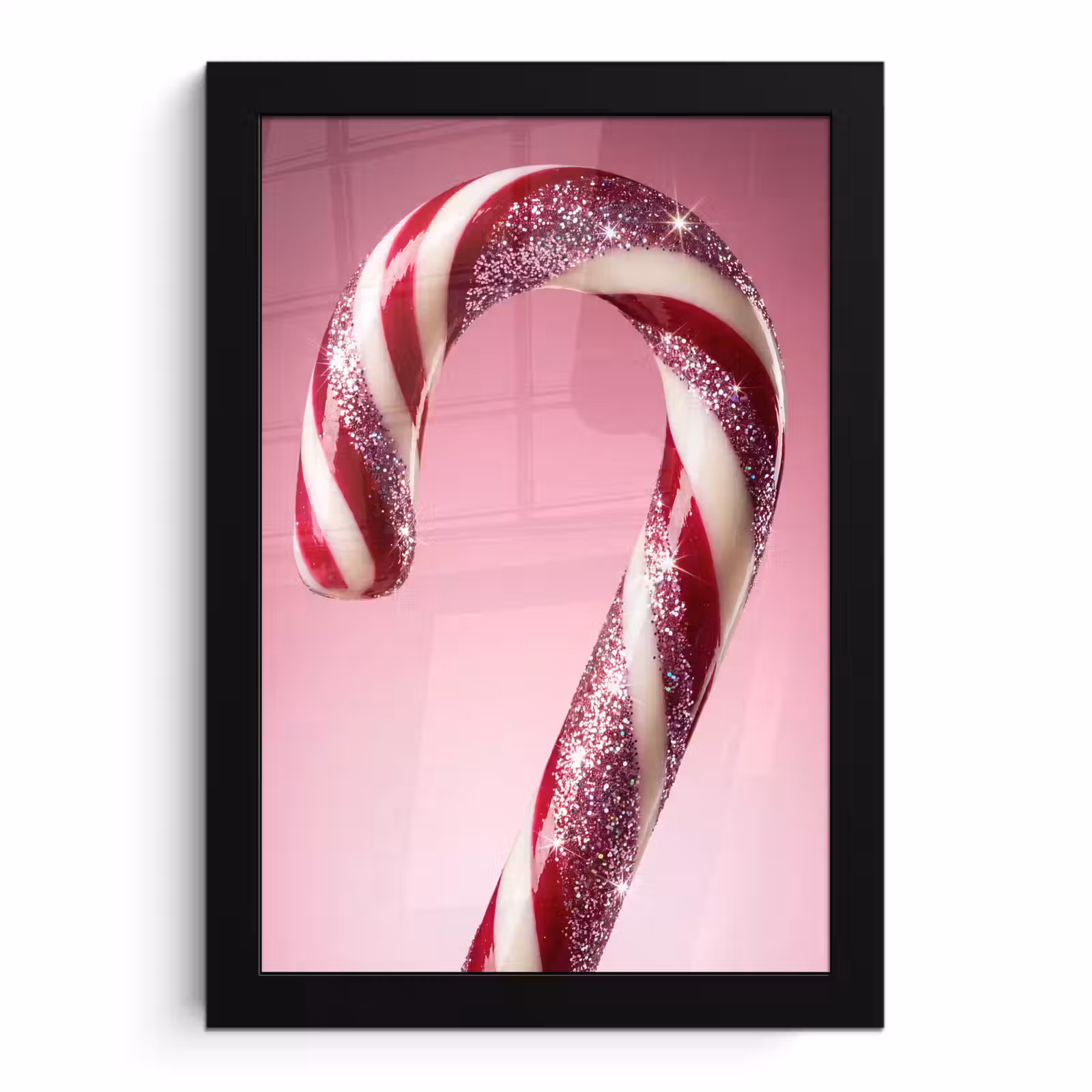 Poster met lijst - Zuurstok - Glinsterend - Roze — 1
