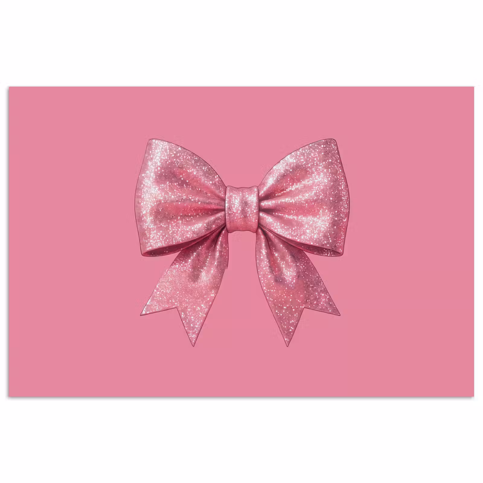 Poster - Roze strik - Glitter — 1