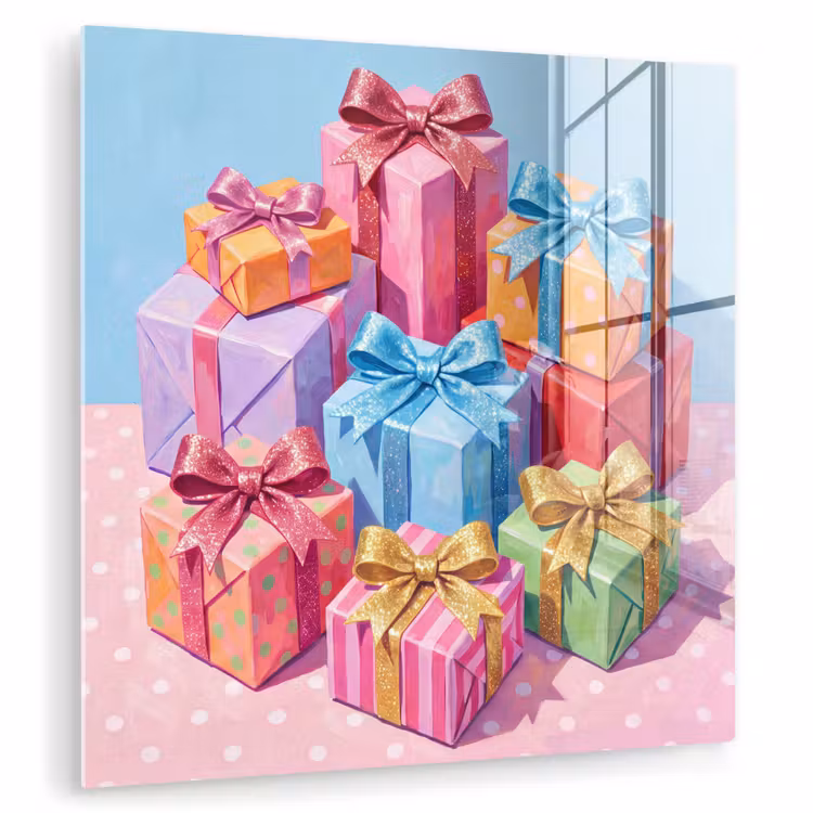 Glas schilderij - Geschenken - Feest - Kleurrijk — 1