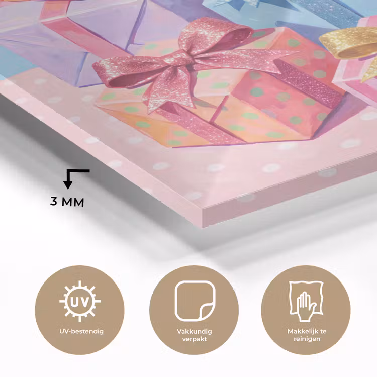 Glas schilderij - Geschenken - Feest - Kleurrijk — 3
