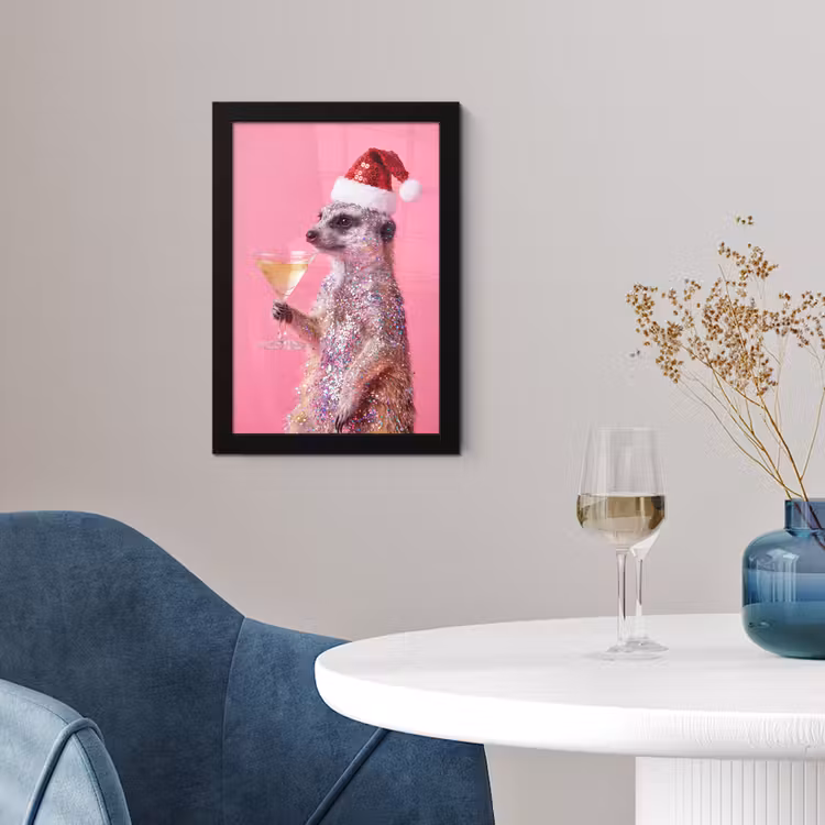 Poster met lijst - Dieren - Glitter - Feest — 2