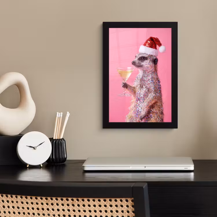 Poster met lijst - Dieren - Glitter - Feest — 3