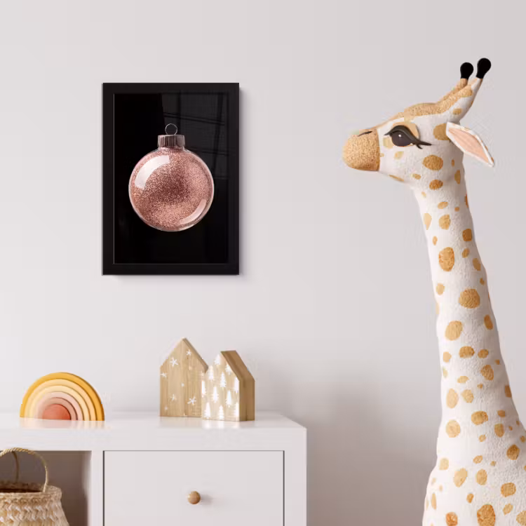 Poster met lijst - Kerstbal - Roségoud - Kerst — 5