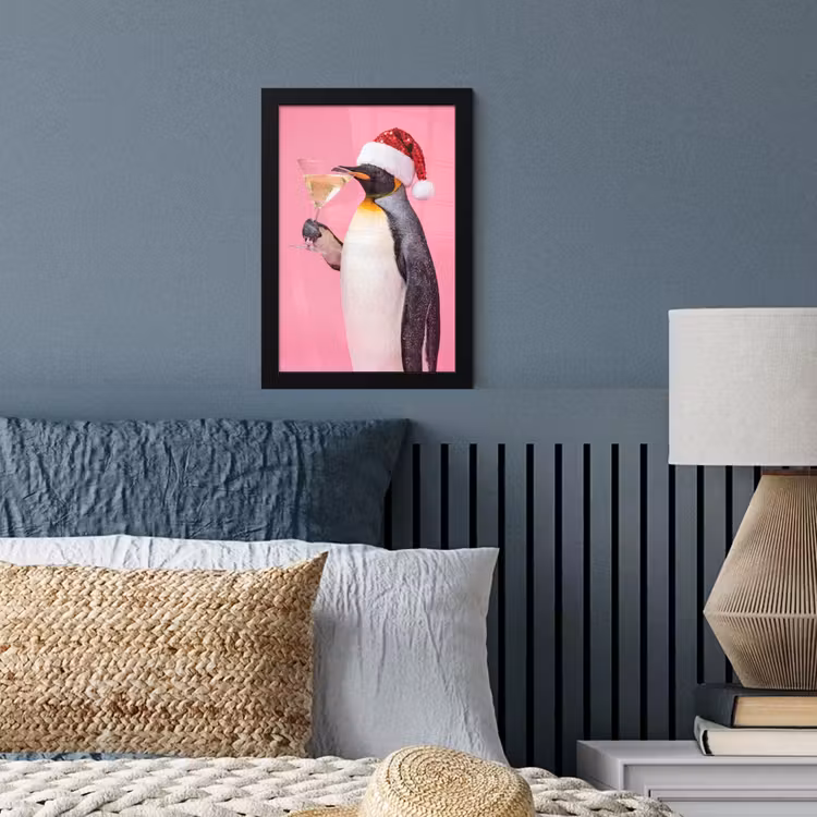 Poster met lijst - Pinguïn - Kerst - Feest — 4