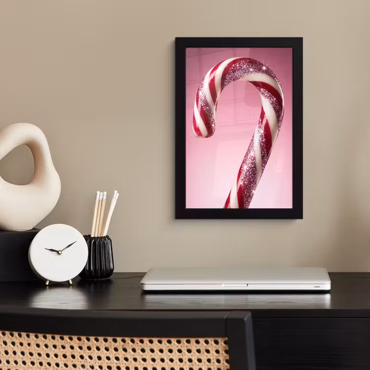 Poster met lijst - Zuurstok - Glinsterend - Roze — 3
