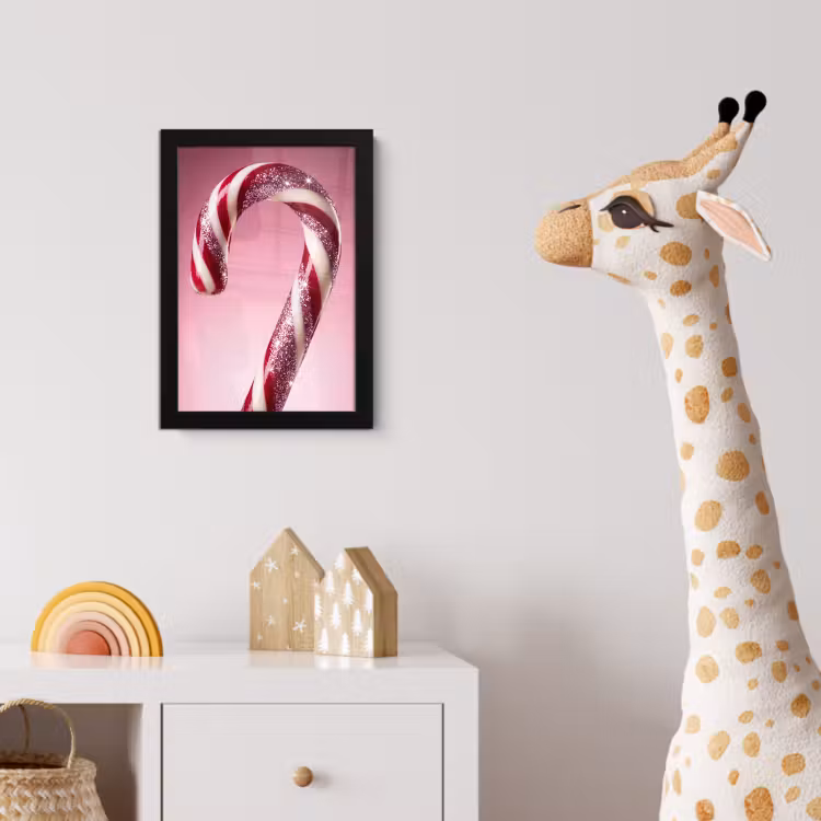 Poster met lijst - Zuurstok - Glinsterend - Roze — 5