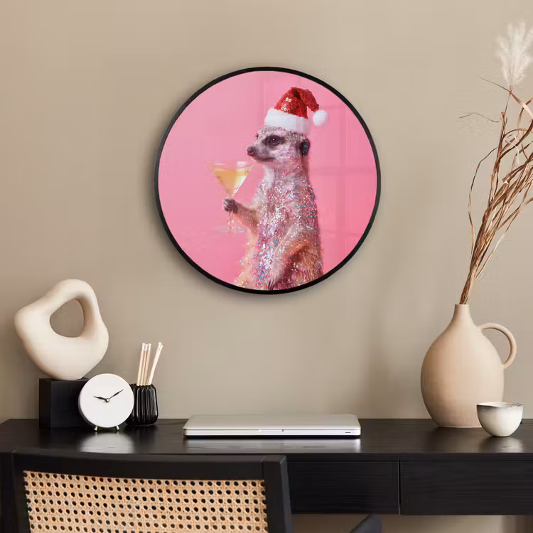 Ronde fotolijst - Dieren - Glitter - Feest — 3
