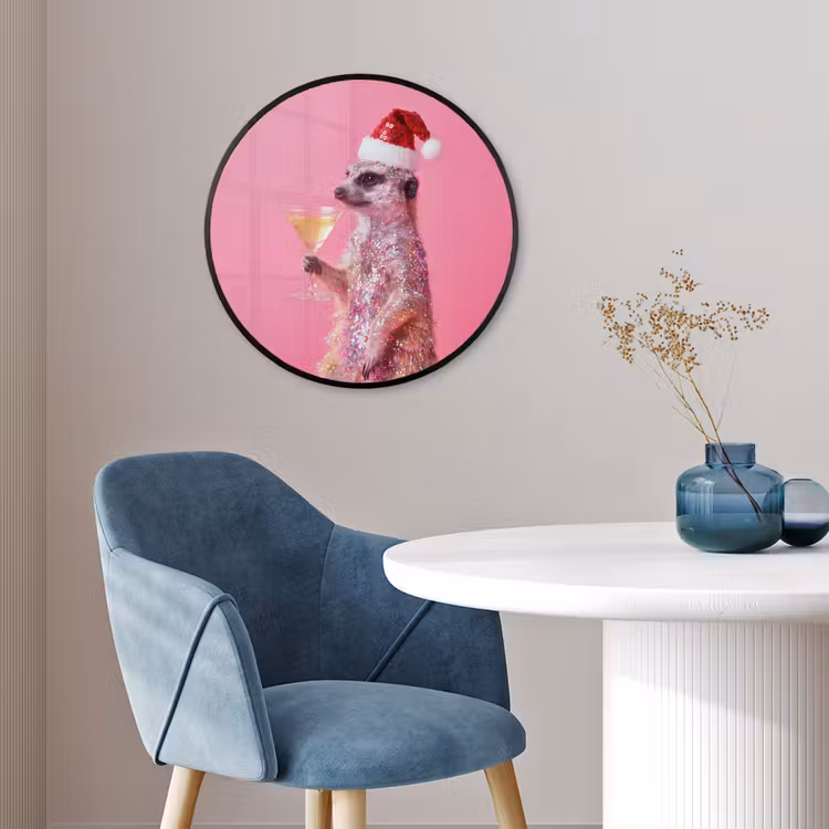 Ronde fotolijst - Dieren - Glitter - Feest — 4