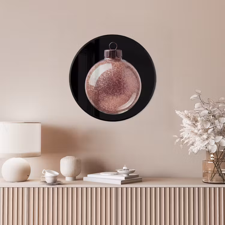 Ronde fotolijst - Kerstbal - Roségoud - Kerst — 5