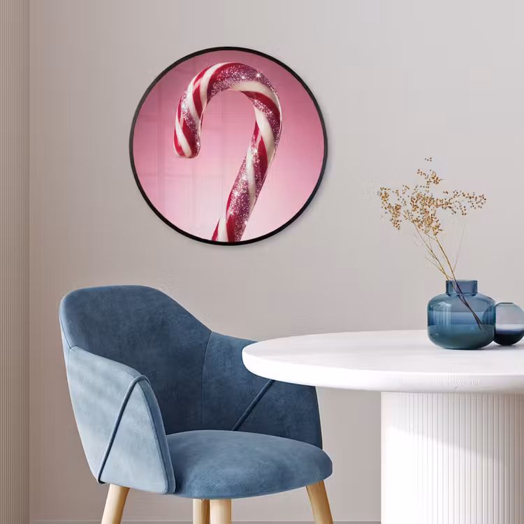 Ronde fotolijst - Zuurstok - Glinsterend - Roze — 4