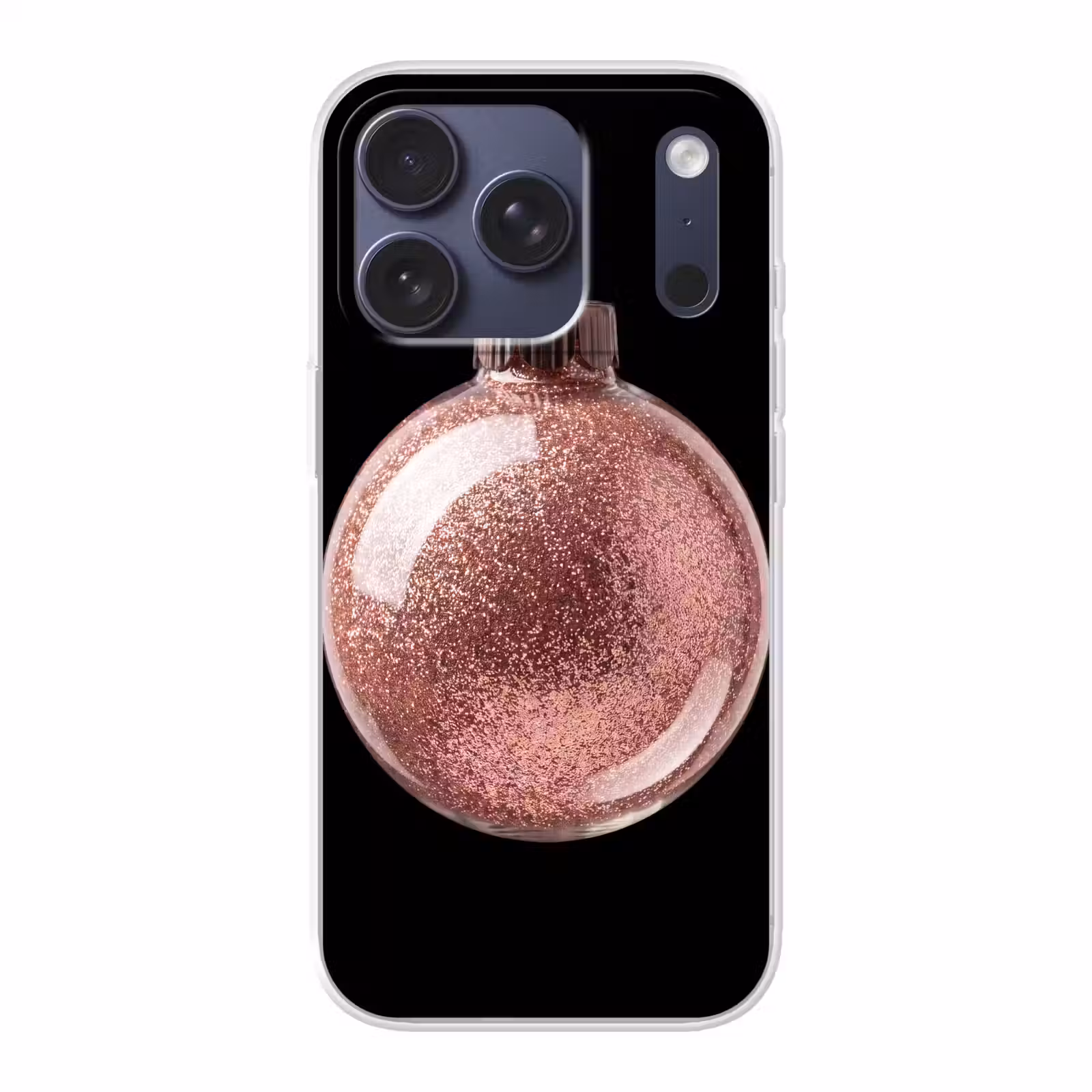 Telefoonhoesje - Kerstbal - Roségoud - Kerst — 1