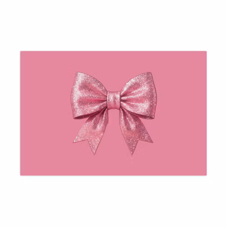 Speelkleed - Roze strik - Glitter — 1