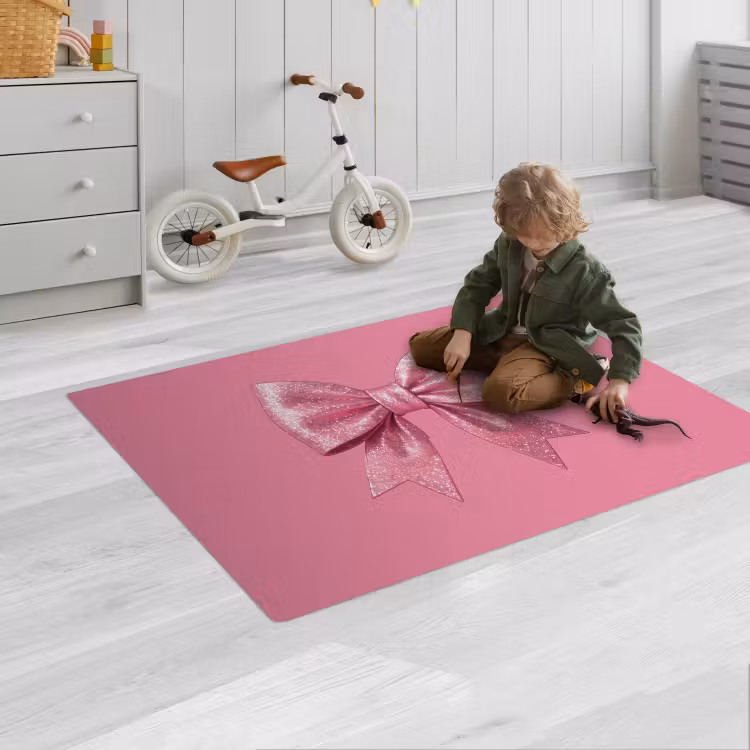 Speelkleed - Roze strik - Glitter — 2