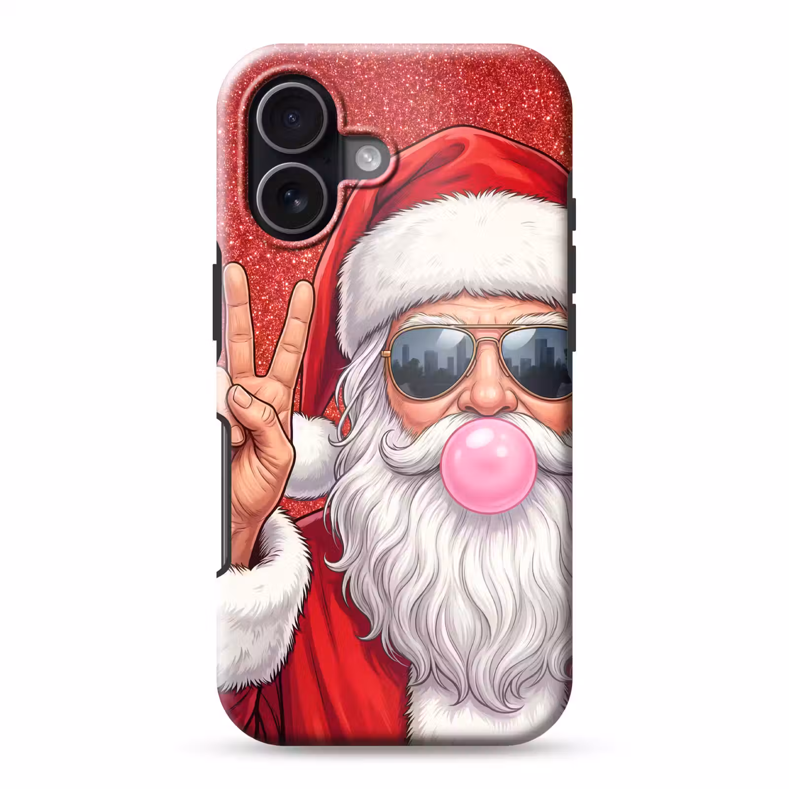 Telefoonhoesje Toughcase - Kerstman - Zonnebril - Kerst — 1
