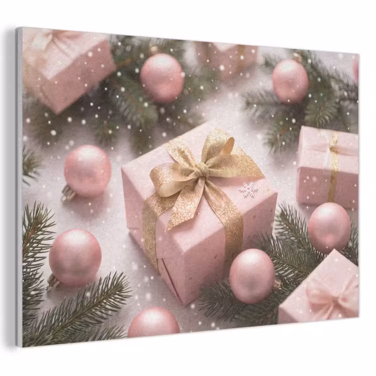 Akoestisch schilderij - Cadeau - Kerst - Roze — 1