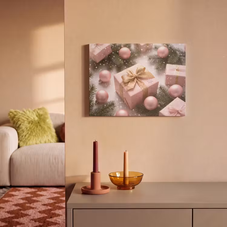 Akoestisch schilderij - Cadeau - Kerst - Roze — 2