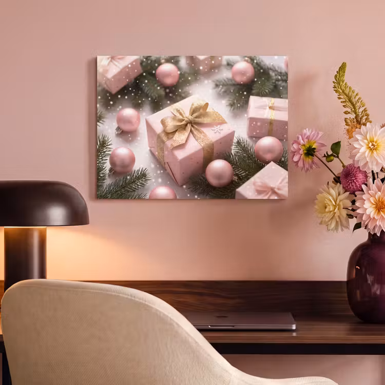 Akoestisch schilderij - Cadeau - Kerst - Roze — 4