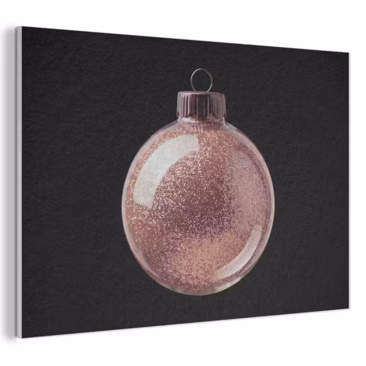 Akoestisch schilderij - Kerstbal - Roségoud - Kerst — 1