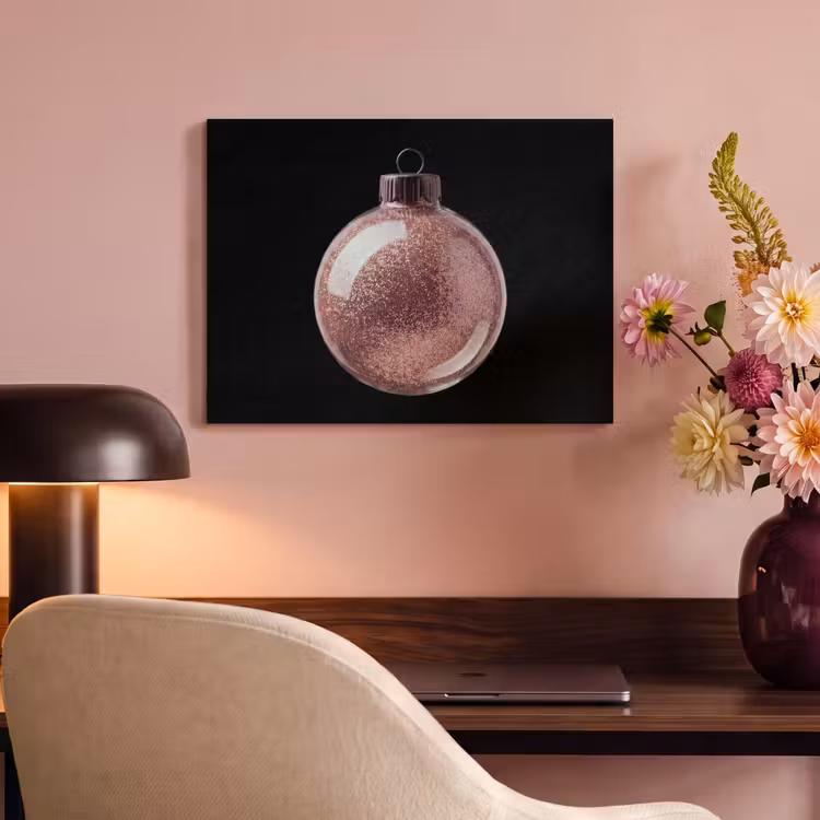 Akoestisch schilderij - Kerstbal - Roségoud - Kerst — 4