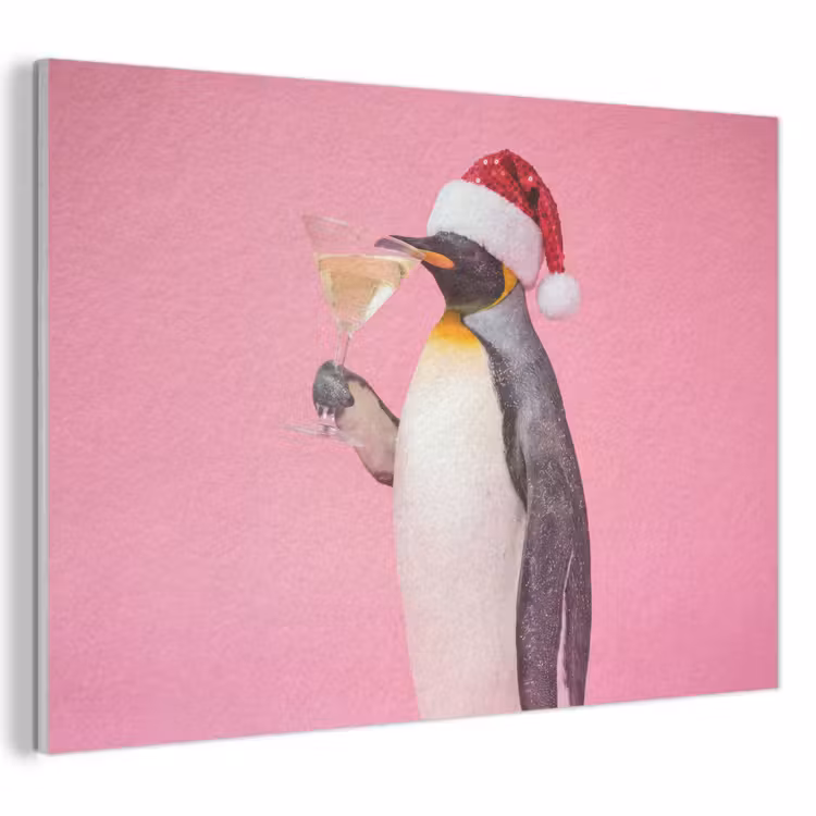 Akoestisch schilderij - Pinguïn - Kerst - Feest — 1