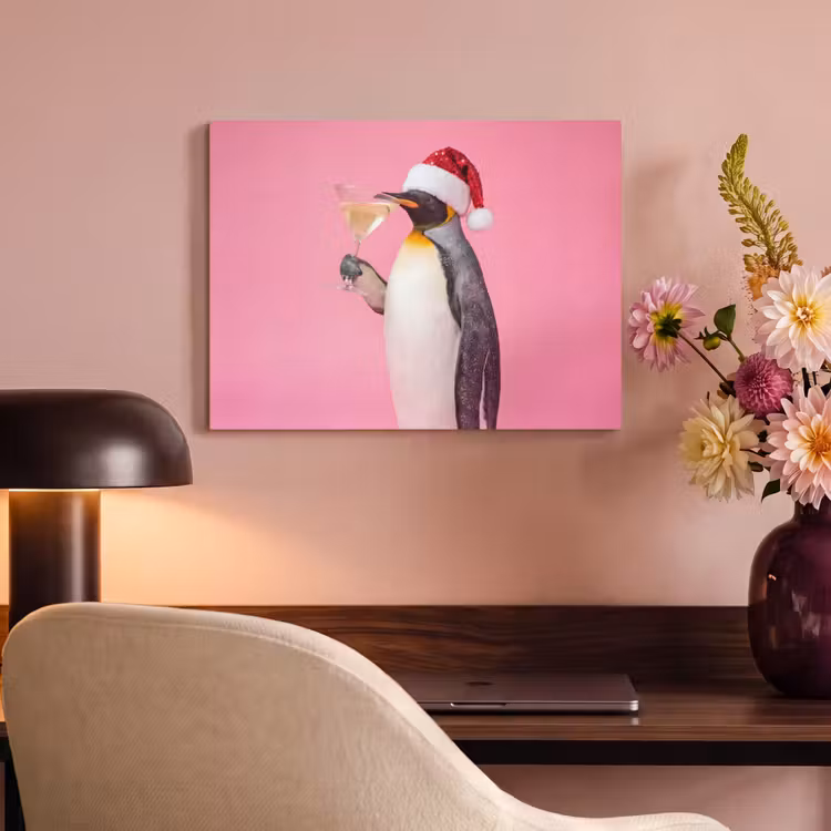 Akoestisch schilderij - Pinguïn - Kerst - Feest — 4