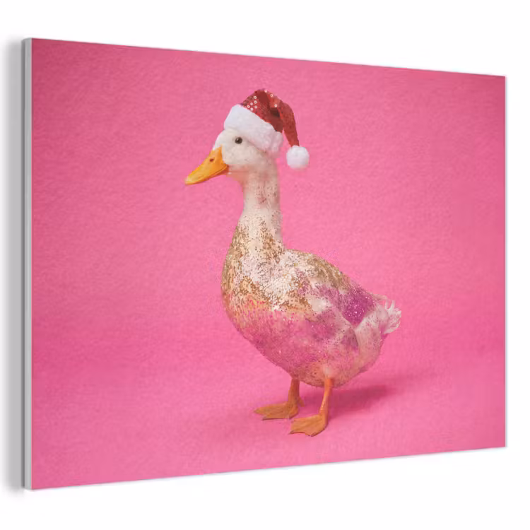 Akoestisch schilderij - Vogel - Kerst - Roze — 1