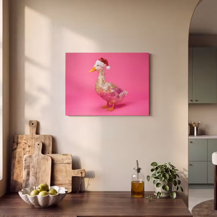 Akoestisch schilderij - Vogel - Kerst - Roze — 3