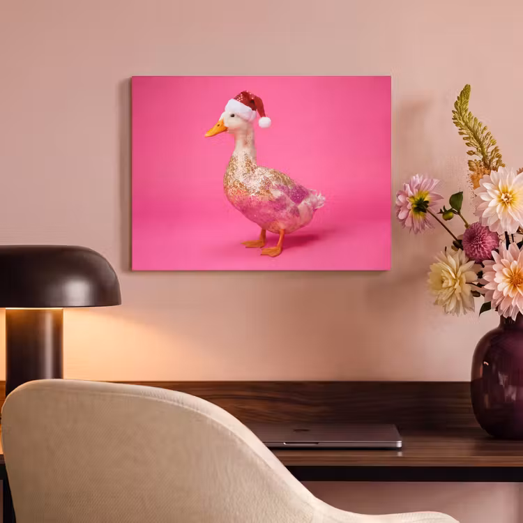 Akoestisch schilderij - Vogel - Kerst - Roze — 4