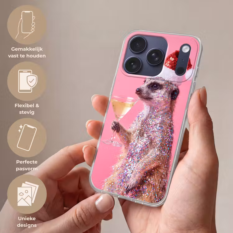 Telefoonhoesje - Dieren - Glitter - Feest — 4