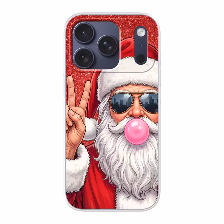 Telefoonhoesje - Kerstman - Zonnebril - Kerst — 1