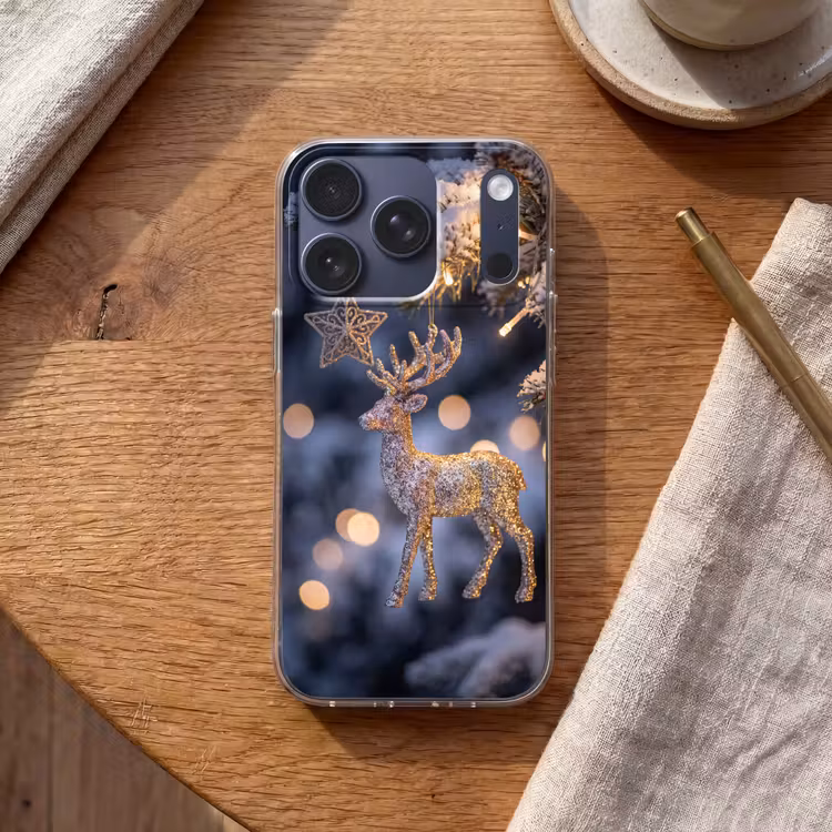 Telefoonhoesje - Rendier - Kerst - Sneeuw — 2