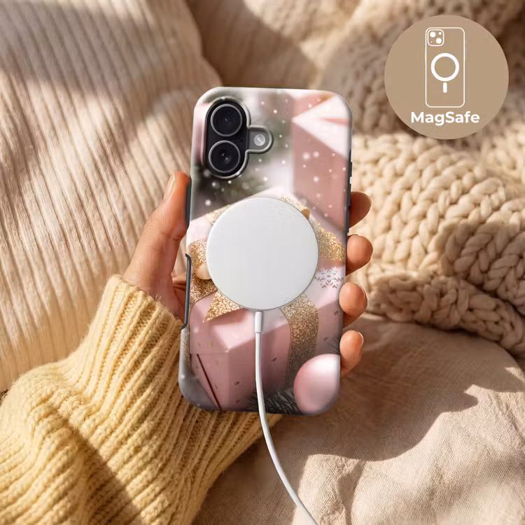 Telefoonhoesje Toughcase - Cadeau - Kerst - Roze — 8