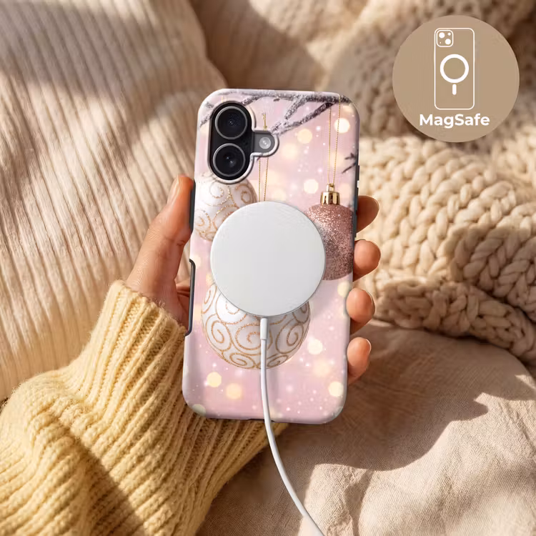 Telefoonhoesje Toughcase - Kerstbal - Roze - Winter — 8