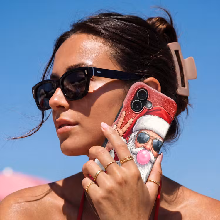 Telefoonhoesje Toughcase - Kerstman - Zonnebril - Kerst — 6
