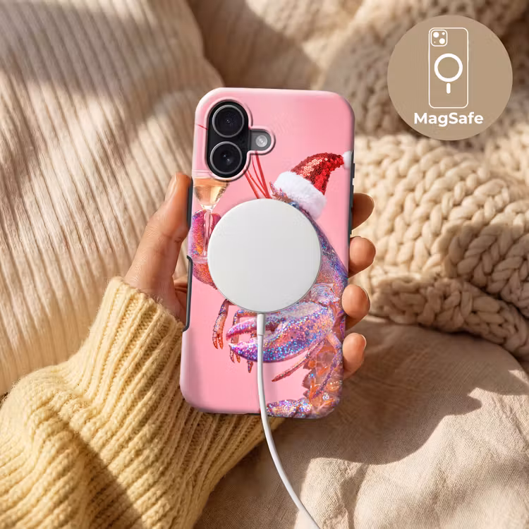Telefoonhoesje Toughcase - Kreeft - Kerst - Roze — 8
