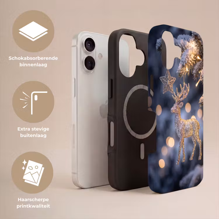 Telefoonhoesje Toughcase - Rendier - Kerst - Sneeuw — 3