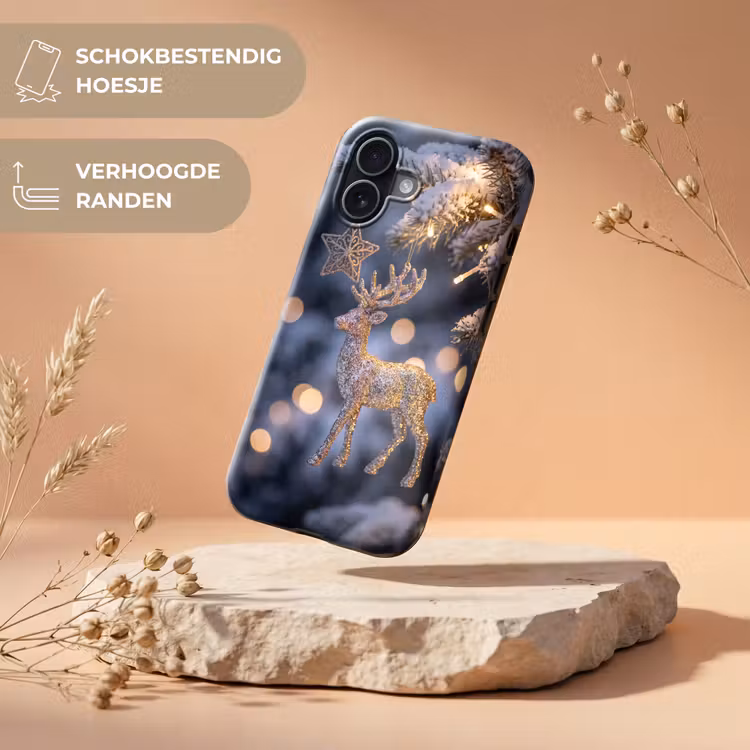 Telefoonhoesje Toughcase - Rendier - Kerst - Sneeuw — 5