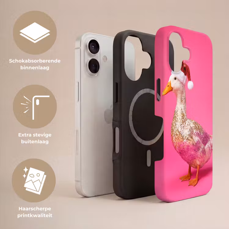 Telefoonhoesje Toughcase - Vogel - Kerst - Roze — 3