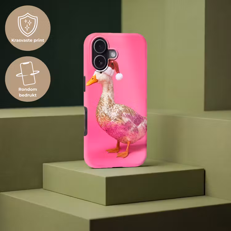 Telefoonhoesje Toughcase - Vogel - Kerst - Roze — 7