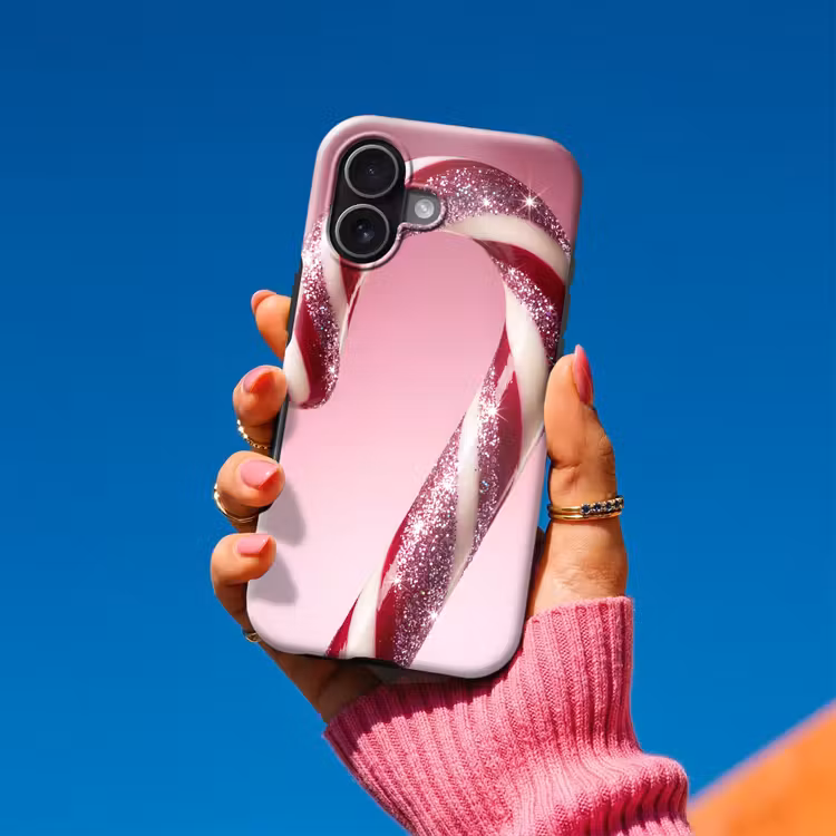 Telefoonhoesje Toughcase - Zuurstok - Glinsterend - Roze — 2