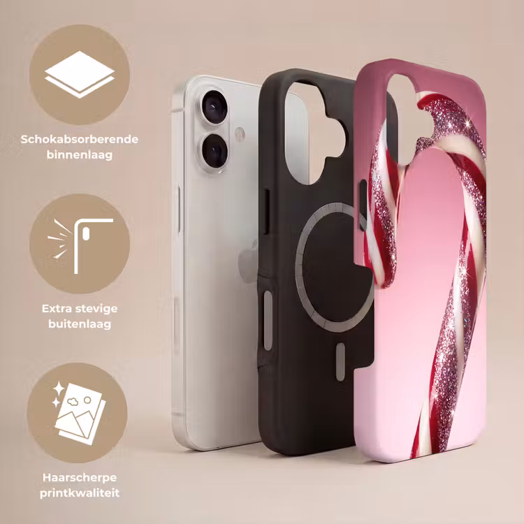 Telefoonhoesje Toughcase - Zuurstok - Glinsterend - Roze — 3