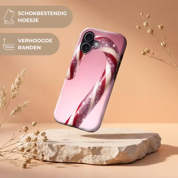 Telefoonhoesje Toughcase - Zuurstok - Glinsterend - Roze — 5