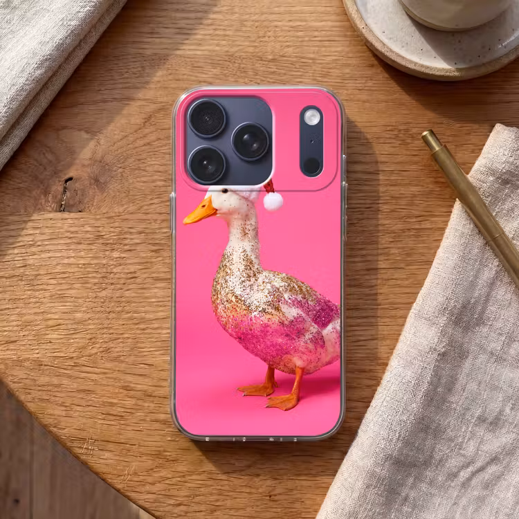 Telefoonhoesje - Vogel - Kerst - Roze — 2