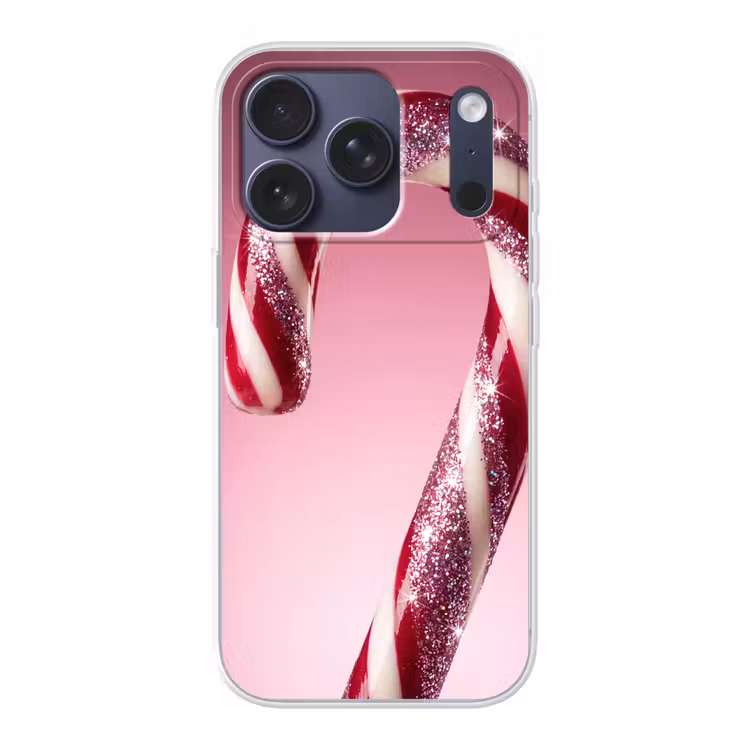 Telefoonhoesje - Zuurstok - Glinsterend - Roze — 1