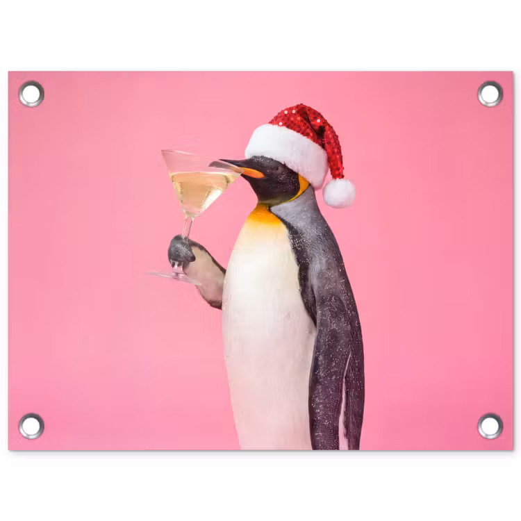 Tuinposter - Pinguïn - Kerst - Feest — 1