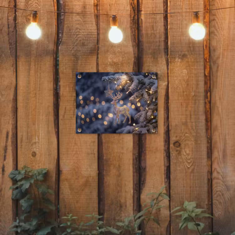 Tuinposter - Rendier - Kerst - Sneeuw — 2