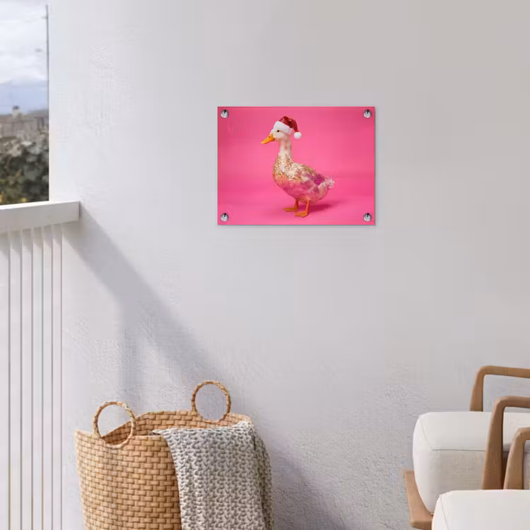 Tuinposter - Vogel - Kerst - Roze — 3
