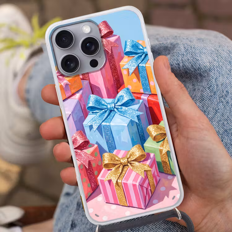 Telefoonhoesje met koord - Geschenken - Feest - Kleurrijk — 2