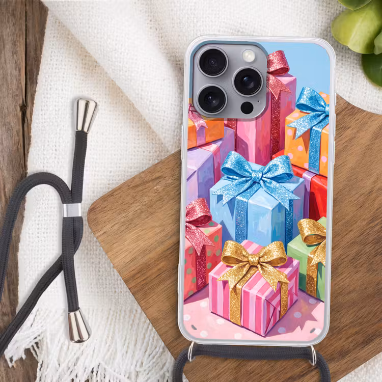 Telefoonhoesje met koord - Geschenken - Feest - Kleurrijk — 3
